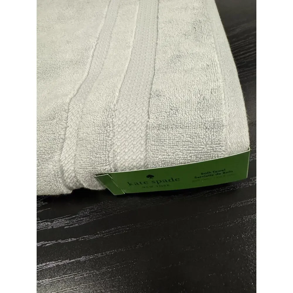 Kate Spade Bath Towel Light Gray Blue 30